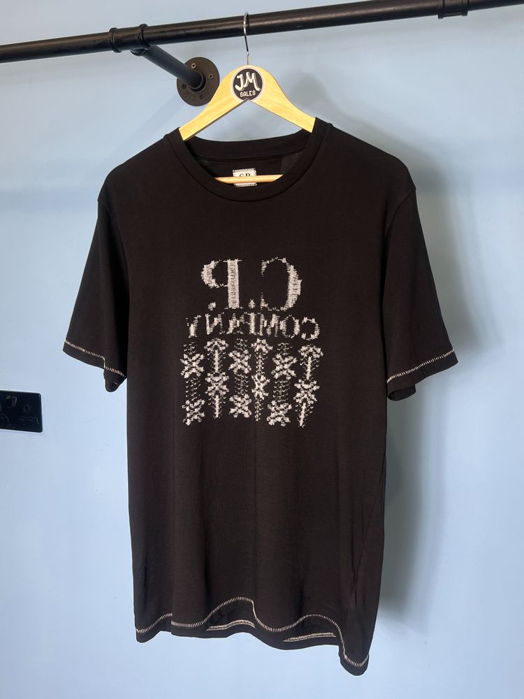 Medium C.P. Company Black Reverse Graphic Print T-Shirt